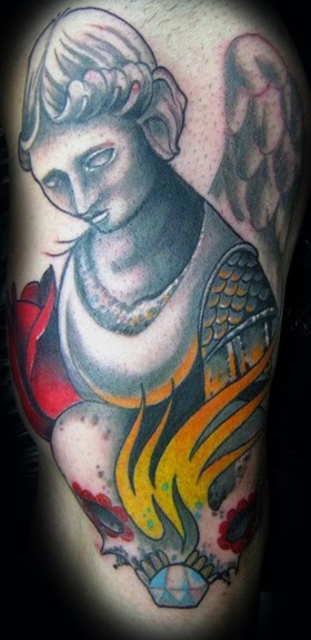 Jason Maybruck - st michael tattoo